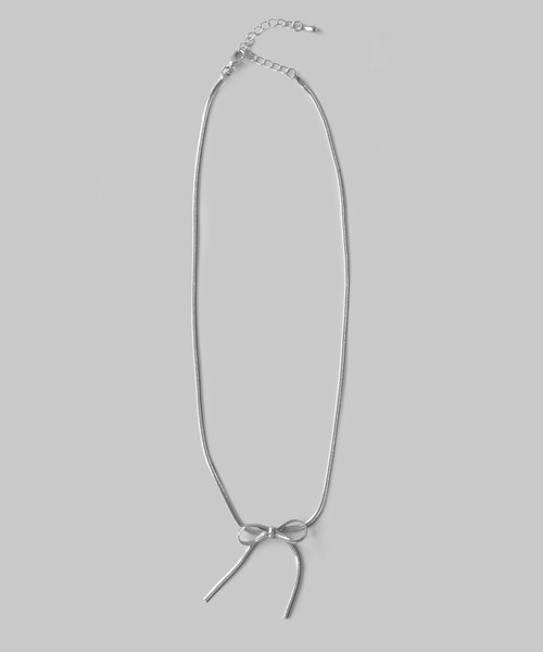 minia（ミニア）の「リボンネックレス（ネックレス・レディース・シルバー/ゴールド・FREE）」の5枚目の写真