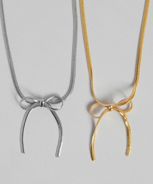 minia（ミニア）の「リボンネックレス（ネックレス・レディース・シルバー/ゴールド・FREE）」の7枚目の写真