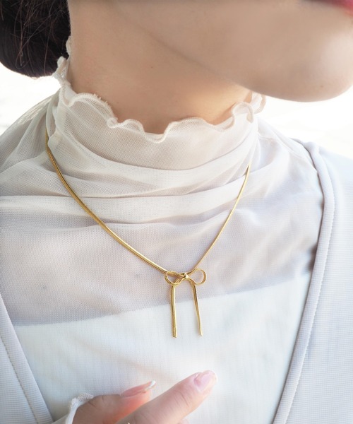 minia（ミニア）の「リボンネックレス（ネックレス・レディース・シルバー/ゴールド・FREE）」の11枚目の写真