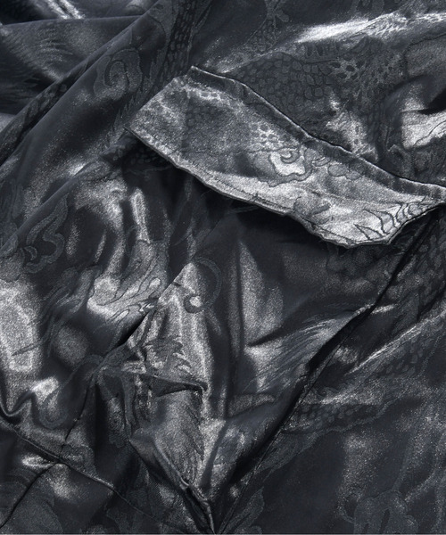 【セール】【neos】ルーズシルエット シャドー ドラゴン 総柄 プリント クロップド カーゴ バルーン パンツ（カーゴパンツ）｜neos（ネオス）