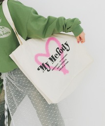 nemne store（ネンネストア）の「【nemne store × My Melody & Kuromiコラボアイテム 】ハートモチーフキャンバストートバッグ（トートバッグ）」