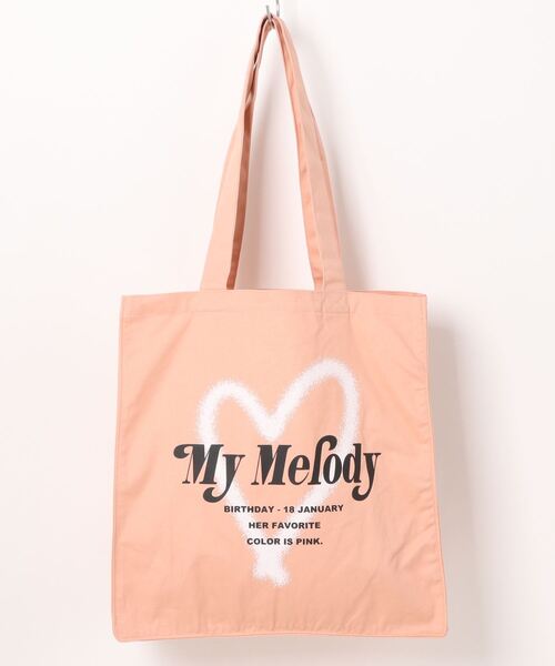 nemne store(ネンネストア)の「【nemne store × My Melody & Kuromiコラボアイテム 】ハートモチーフキャンバストートバッグ(トートバッグ・レディース・ブラック/アイボリー系2/アイボリー系1/ピンク・フリー)」の22枚目の写真