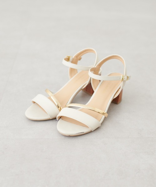 natural couture（ナチュラルクチュール）の「ウッドヒールサンダル（その他シューズ・レディース・アイボリー/ブラック/グレイッシュベージュ・LARGE/MEDIUM）」の8枚目の写真