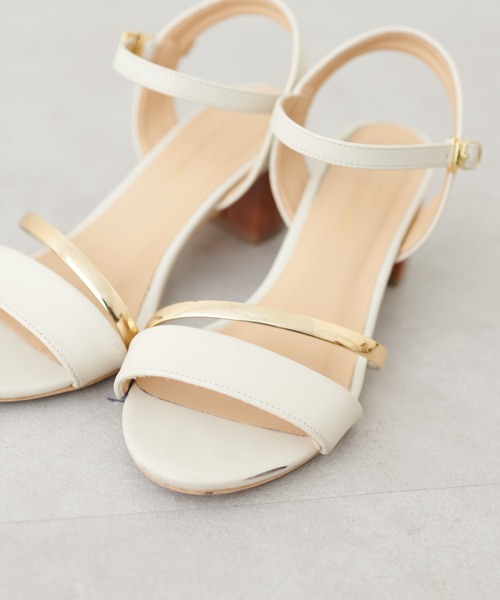 natural couture（ナチュラルクチュール）の「ウッドヒールサンダル（その他シューズ・レディース・アイボリー/ブラック/グレイッシュベージュ・LARGE/MEDIUM）」の14枚目の写真