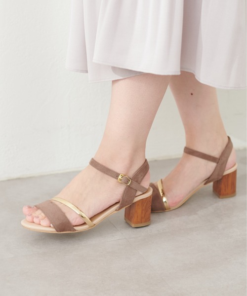 natural couture（ナチュラルクチュール）の「ウッドヒールサンダル（その他シューズ・レディース・アイボリー/ブラック/グレイッシュベージュ・LARGE/MEDIUM）」の10枚目の写真