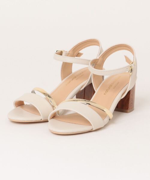 natural couture（ナチュラルクチュール）の「ウッドヒールサンダル（その他シューズ・レディース・アイボリー/ブラック/グレイッシュベージュ・LARGE/MEDIUM）」の18枚目の写真