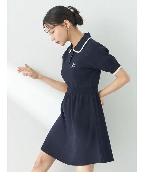 earth music&ecology（アースミュージックアンドエコロジー）の「ワンポイントポロワンピース（ワンピース・レディース・ネイビー/ライトブルー/ホワイト・FREE）」の7枚目の写真