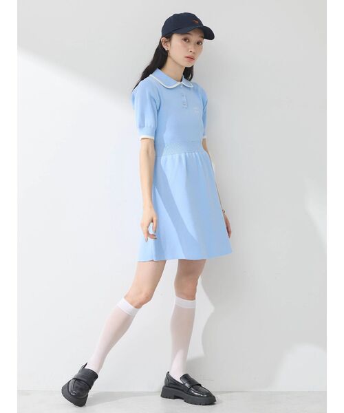 earth music&ecology（アースミュージックアンドエコロジー）の「ワンポイントポロワンピース（ワンピース・レディース・ネイビー/ライトブルー/ホワイト・FREE）」の12枚目の写真