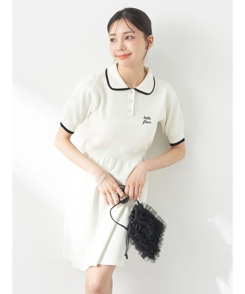 earth music&ecology（アースミュージックアンドエコロジー）の「ワンポイントポロワンピース（ワンピース・レディース・ネイビー/ライトブルー/ホワイト・FREE）」の16枚目の写真