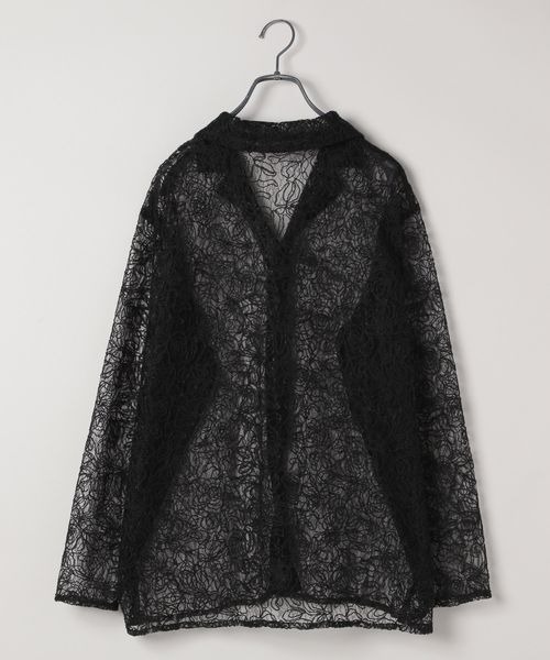 JEANASIS（ジーナシス）の「コードシシュウシアーカイキンシャツ/128239（シャツ/ブラウス・レディース・チャコールグレー/ブラック/オフホワイト・FREE）」の7枚目の写真