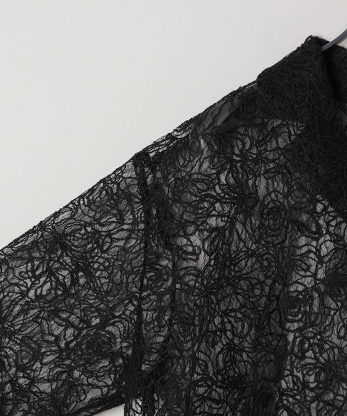 JEANASIS（ジーナシス）の「コードシシュウシアーカイキンシャツ/128239（シャツ/ブラウス・レディース・チャコールグレー/ブラック/オフホワイト・FREE）」の9枚目の写真