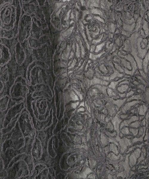 JEANASIS（ジーナシス）の「コードシシュウシアーカイキンシャツ/128239（シャツ/ブラウス・レディース・チャコールグレー/ブラック/オフホワイト・FREE）」の6枚目の写真