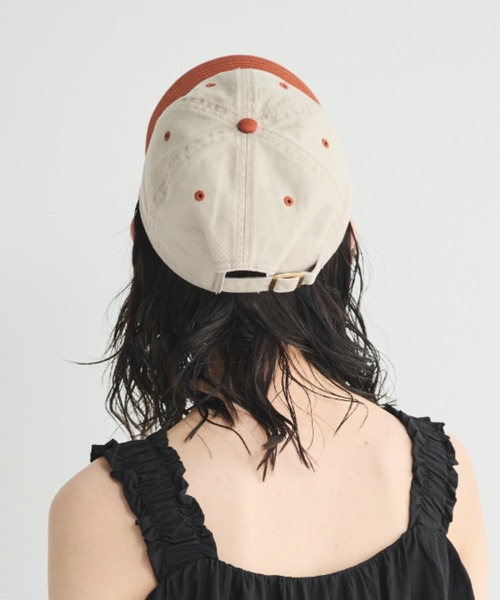 MERLOT（メルロー）の「バイカラーベースボールキャップ（キャップ・レディース・オレンジ/ブルー/ブラック・FREE）」の5枚目の写真