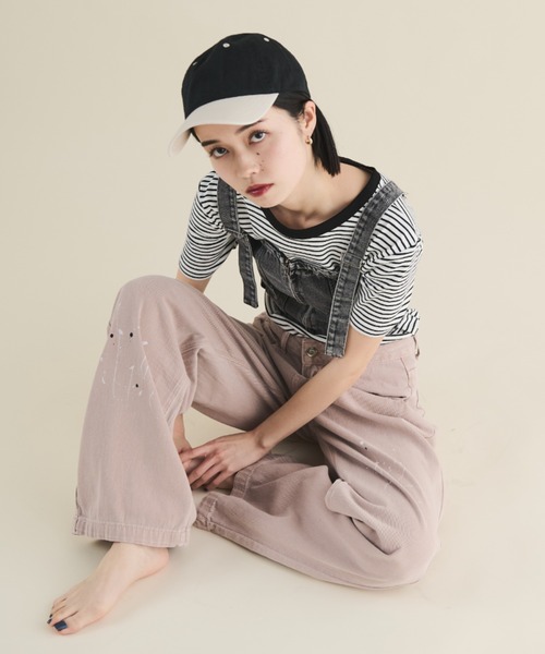 MERLOT（メルロー）の「バイカラーベースボールキャップ（キャップ・レディース・オレンジ/ブルー/ブラック・FREE）」の14枚目の写真