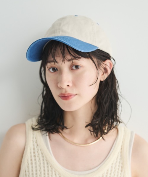 MERLOT（メルロー）の「バイカラーベースボールキャップ（キャップ・レディース・オレンジ/ブルー/ブラック・FREE）」の15枚目の写真