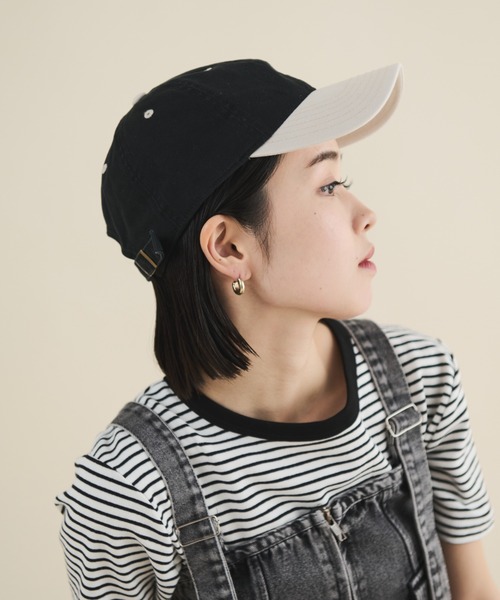 MERLOT（メルロー）の「バイカラーベースボールキャップ（キャップ・レディース・オレンジ/ブルー/ブラック・FREE）」の22枚目の写真