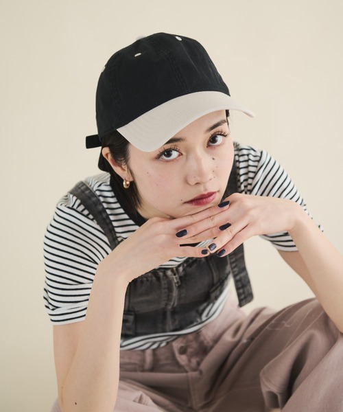 MERLOT（メルロー）の「バイカラーベースボールキャップ（キャップ・レディース・オレンジ/ブルー/ブラック・FREE）」の20枚目の写真