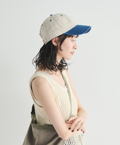 MERLOT（メルロー）の「バイカラーベースボールキャップ（キャップ・レディース・オレンジ/ブルー/ブラック・FREE）」の9枚目の写真