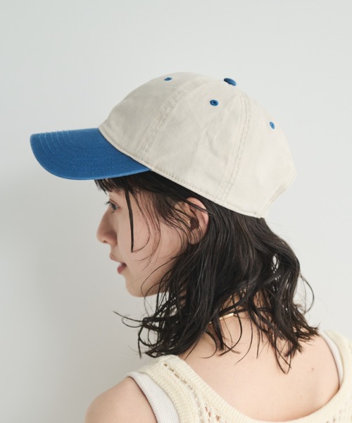 MERLOT（メルロー）の「バイカラーベースボールキャップ（キャップ・レディース・オレンジ/ブルー/ブラック・FREE）」の16枚目の写真