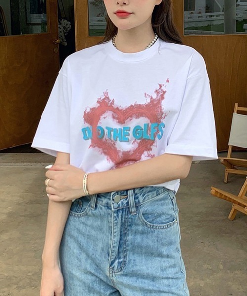 Miniministore（ミニミニストア）の「半袖Tシャツ レディース 可愛い（Tシャツ/カットソー・レディース・ホワイト/ブルー/ブラック・FREE）」の6枚目の写真