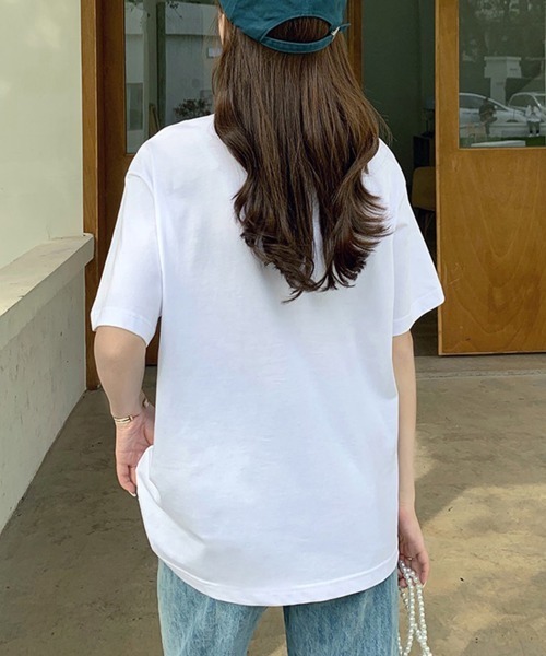 Miniministore（ミニミニストア）の「半袖Tシャツ レディース 可愛い（Tシャツ/カットソー・レディース・ホワイト/ブルー/ブラック・FREE）」の7枚目の写真