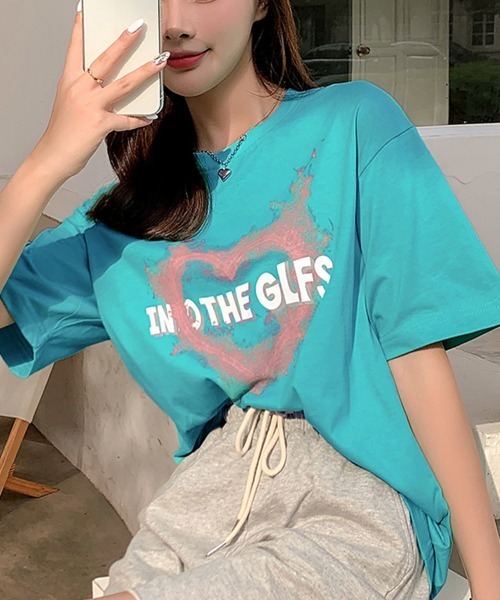 Miniministore（ミニミニストア）の「半袖Tシャツ レディース 可愛い（Tシャツ/カットソー・レディース・ホワイト/ブルー/ブラック・FREE）」の9枚目の写真