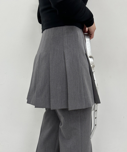 【spick&span】シャギーミニスカート　38 グレー メランジスカート（ミニスカート）｜Spick and Span（スピック