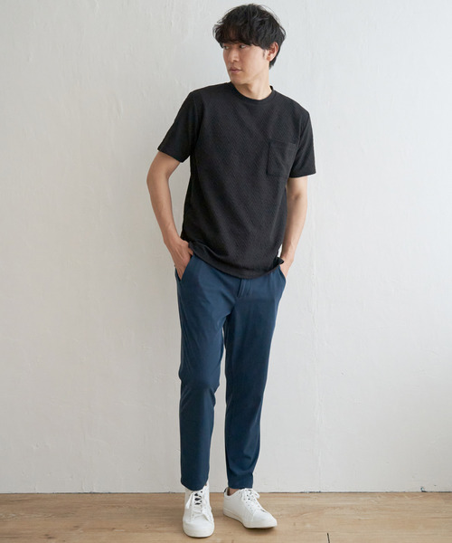 ikka(イッカ)の「ヘリンボンフクレジャカードTシャツ(Tシャツ/カットソー・メンズ・ホワイト/オリーブ/ブラック/グレー・M/L/XL/S)」の15枚目の写真