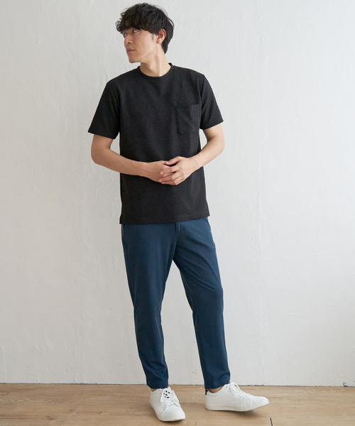 ikka(イッカ)の「ヘリンボンフクレジャカードTシャツ(Tシャツ/カットソー・メンズ・ホワイト/オリーブ/ブラック/グレー・M/L/XL/S)」の16枚目の写真