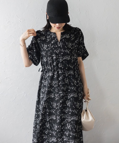 bonjour diary 20ss 花柄ワンピース 花柄 ワンピース シフォン[品番：JSFW0014083]｜JS FASHION
