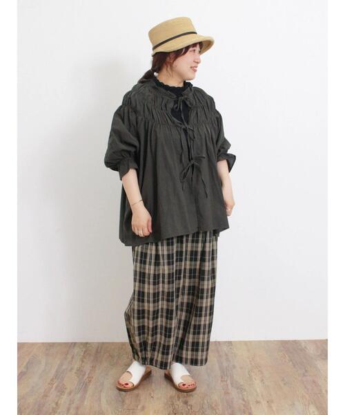 Samansa Mos2（サマンサ モスモス）の「重ねレース襟ノースリーブ（Tシャツ/カットソー・レディース・オフホワイト/キナリ/ブラック・F）」の16枚目の写真