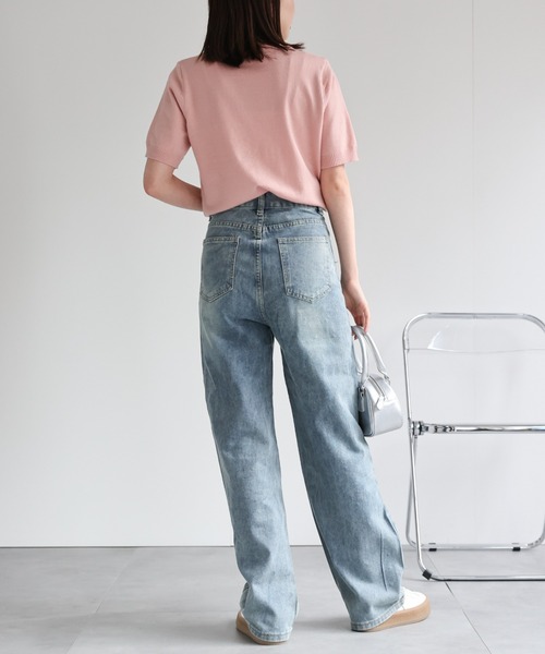 LAC-VERT(ラック・ヴェール)の「ラインストーン付きデニムパンツ(デニムパンツ・レディース・ブルー・M/S)」の11枚目の写真