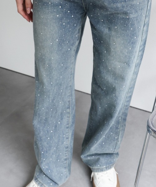 LAC-VERT(ラック・ヴェール)の「ラインストーン付きデニムパンツ(デニムパンツ・レディース・ブルー・M/S)」の14枚目の写真