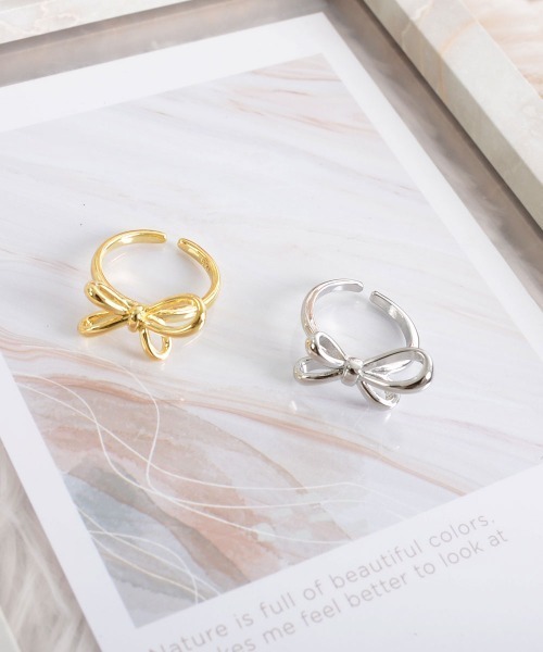 Mayree（メイリー）の「【urge select】リボンモチーフ シンプル メタル リング（リング・レディース・ゴールド/シルバー・FREE）」の4枚目の写真
