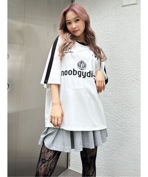 GYDA（ジェイダ）の「noobgydiesGAME BIG Tシャツ（Tシャツ/カットソー・レディース・オフホワイト/ブラック・FREE）」の13枚目の写真