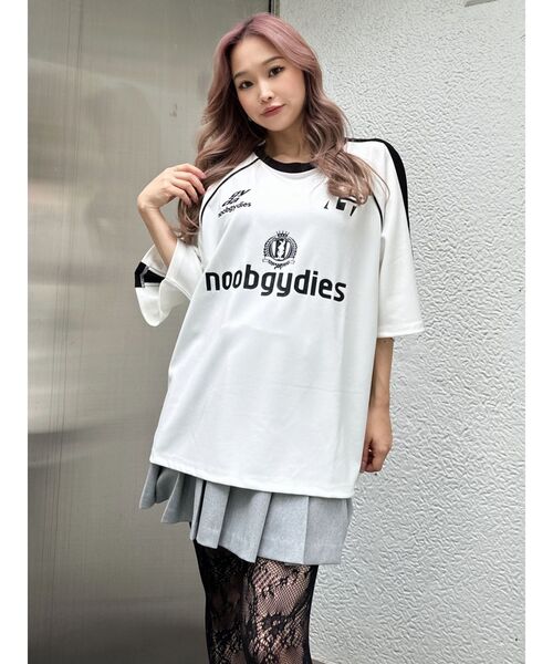 GYDA（ジェイダ）の「noobgydiesGAME BIG Tシャツ（Tシャツ/カットソー・レディース・オフホワイト/ブラック・FREE）」の7枚目の写真