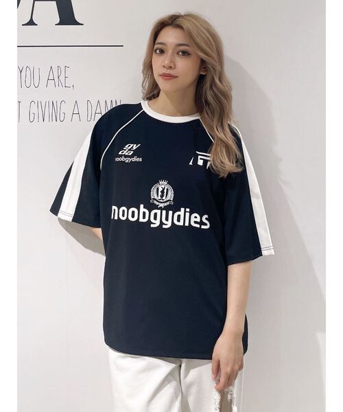 GYDA（ジェイダ）の「noobgydiesGAME BIG Tシャツ（Tシャツ/カットソー・レディース・オフホワイト/ブラック・FREE）」の4枚目の写真