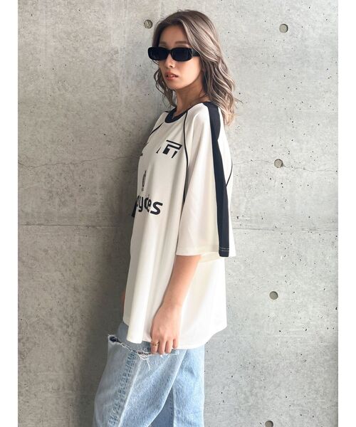 GYDA（ジェイダ）の「noobgydiesGAME BIG Tシャツ（Tシャツ/カットソー・レディース・オフホワイト/ブラック・FREE）」の21枚目の写真