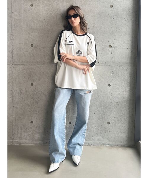 GYDA（ジェイダ）の「noobgydiesGAME BIG Tシャツ（Tシャツ/カットソー・レディース・オフホワイト/ブラック・FREE）」の19枚目の写真