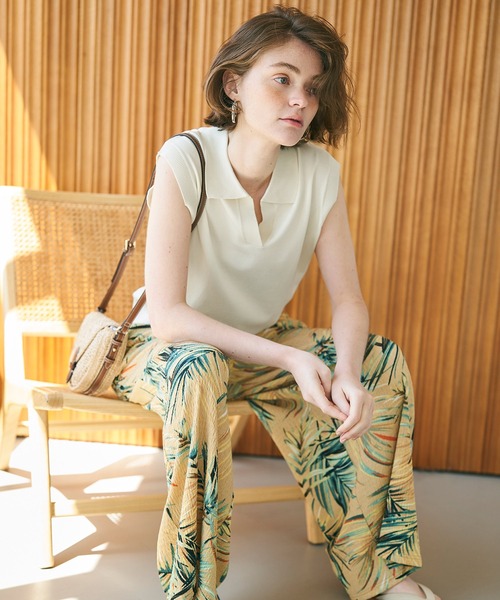 coca(coca)(コカ)の「ノースリーブポロシャツニット(Tシャツ/カットソー・レディース・その他1/アイボリー・L/M)」の11枚目の写真