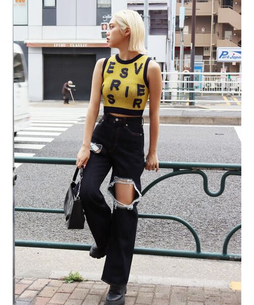 EVRIS（エヴリス）の「チェーンハンドBAG（ハンドバッグ・レディース・ブラック/ブルー/ホワイト・FREE）」の10枚目の写真