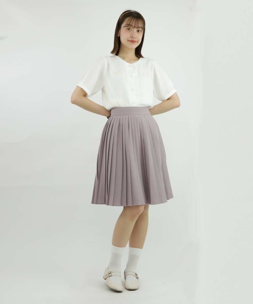 F i.n.t（フィント）の「ペンタス刺繍シアー衿ブラウス/fint（シャツ/ブラウス・レディース・オフホワイト/ラベンダー・FREE）」の8枚目の写真