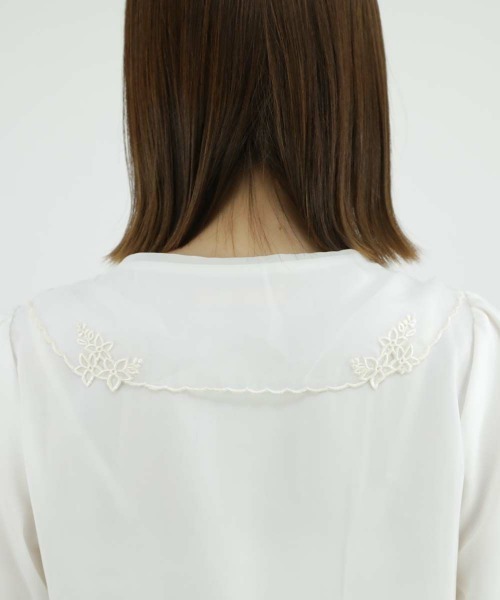 F i.n.t（フィント）の「ペンタス刺繍シアー衿ブラウス/fint（シャツ/ブラウス・レディース・オフホワイト/ラベンダー・FREE）」の12枚目の写真