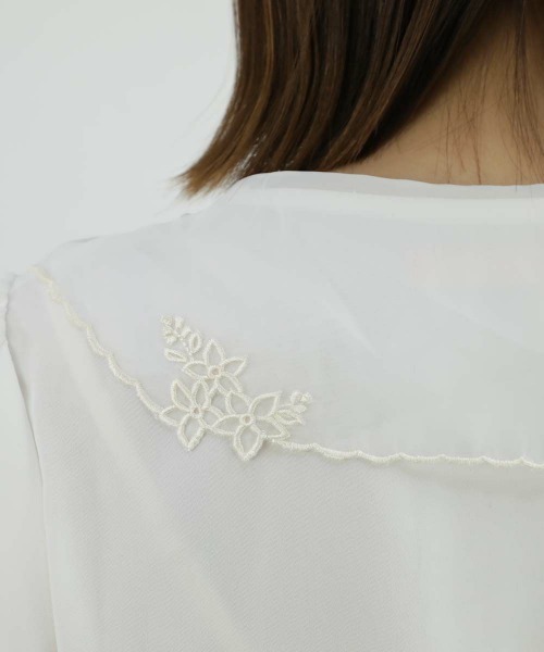 F i.n.t（フィント）の「ペンタス刺繍シアー衿ブラウス/fint（シャツ/ブラウス・レディース・オフホワイト/ラベンダー・FREE）」の13枚目の写真