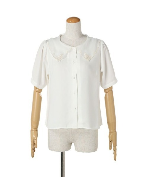 F i.n.t（フィント）の「ペンタス刺繍シアー衿ブラウス/fint（シャツ/ブラウス・レディース・オフホワイト/ラベンダー・FREE）」の15枚目の写真