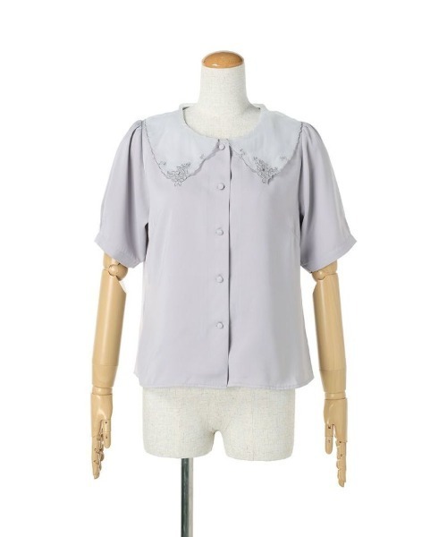 F i.n.t（フィント）の「ペンタス刺繍シアー衿ブラウス/fint（シャツ/ブラウス・レディース・オフホワイト/ラベンダー・FREE）」の16枚目の写真