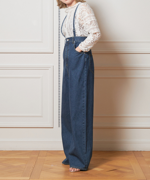 【新品】IENA LA BOUCLEハイウエストデニムパンツ IENA LA BOUCLE ハイエストウエストデニムパンツ（デニムパンツ