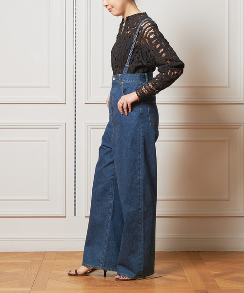 IENA LA BOUCLE 親子コールハイウエストパンツ IENA LA BOUCLE ハイウエストホワイトデニムパンツ（デニム