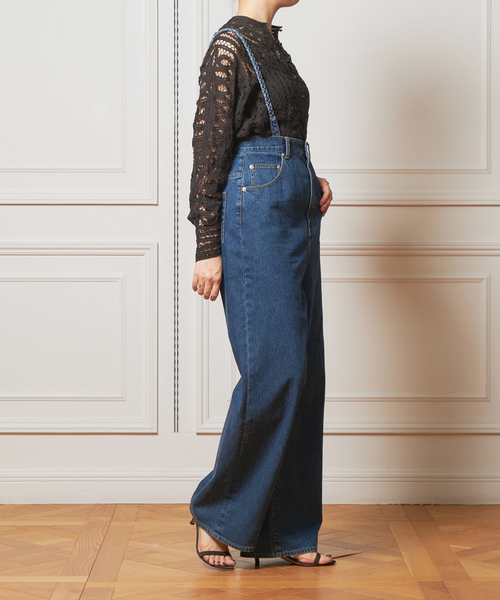 IENA LA BOUCLE ハイウエストホワイトデニムパンツ IENA LA BOUCLE ハイウエストホワイトデニムパンツ（デニム