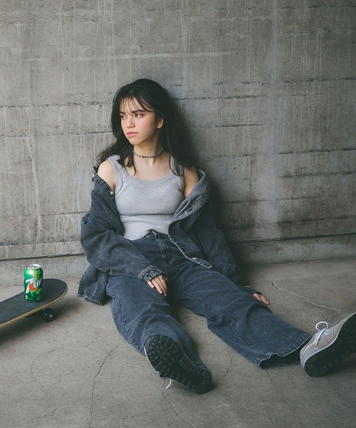 GLOBAL WORK(グローバルワーク)の「大人見えデニムシャツ/AND YUA ANY/115723(シャツ/ブラウス・キッズ・ブラック/ワンウォッシュ・FREE)」の3枚目の写真
